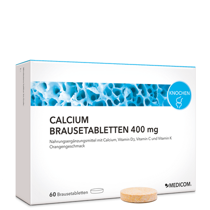 Die Packung von Calcium  Brausetabletten 400 mg Vorderansicht