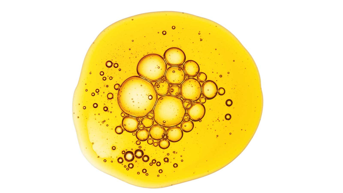Gelb-goldene Illustration von liposomalem, gepufferten Vitamin C