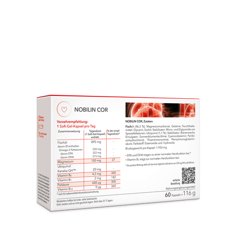 Die Rückseite der Produktpackung Nobilin Cor