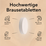 Produktinformationen zu Calcium Brausetabletten 400 mg mit 400 mg Calcium, mit 100 µg Vitamin K1, mit 100 mg Vitamin C, mit 5 µg Vitamin D3 (200 I.E.)