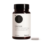 Die Produktdose von Calcium Tabletten 600 mg in der Vorderansicht