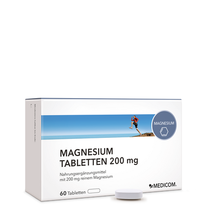Produkt Magnesium Tablette 200 mg von Medicom in der Vorderansicht