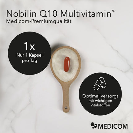 Nobilin Q10 Multivitamin®, Produktinformationen, 1 Kapsel am Tag und optimal versorgt mit wichtigen Vitalstoffen