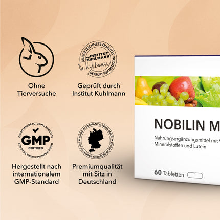 Genaue Auflistung der Zutaten von Nobilin Multivital®