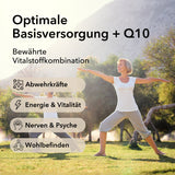 Nobilin Q10 Multivitamin® – Produktinformationen mit Anwendungsgebieten: Abwehrkräfte, Energie + Vitalität, Nerven + Psyche und Wohlbefinden.