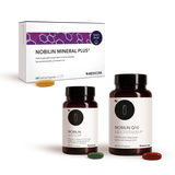 Nobilin Premium: Die sinnvoll dosierte Produktkombination von Medicom mit Nobilin Q10 Multivitamin® in der Dose, Nobilin Mineral Plus® in der Faltschachtel und Nobilin Antiox® in der Dose