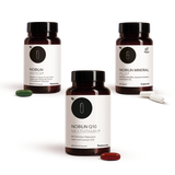 Nobilin Premium: Die sinnvoll dosierte Produktkombination von Medicom mit den drei Premium-Produkten Nobilin Q10 Multivitamin® in der Dose, Nobilin Mineral Plus® in der Dose und Nobilin Antiox® in der Dose