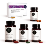 Nobilin Premium Selection Silber: Die sinnvoll dosierte Produktkombination von Medicom mit Nobilin Q10 Multivitamin®, Q10 Mono 100 mg, Nobilin Mineral Plus®, Nobilin Antiox® und Nobilin Krillöl® Omega 3 Plus
