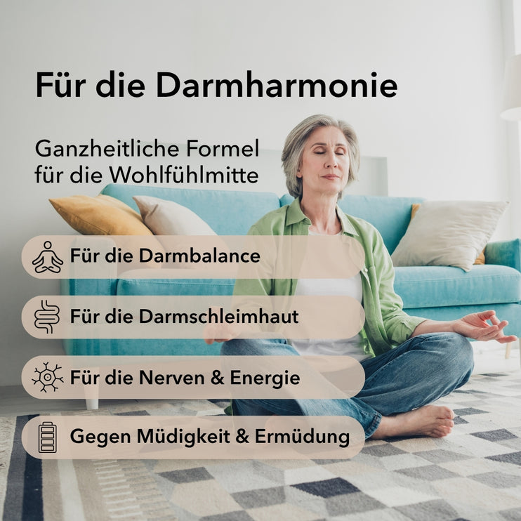 Produktinformationen zu ProBalance: 
Punkt 1: Für die Darmschleimhaut
Punkt 2: Für die Darmbalance
Punkt 3: Für die Nerven/Energie
Punkt 4: Gegen Ermüdung/Müdigkeit
