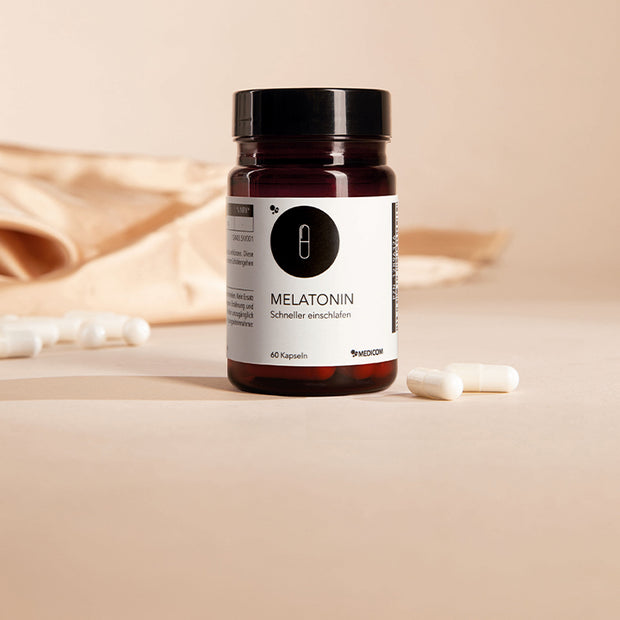 Die Produktdose von Melatonin. Kachelbild auf der Homepage die zum Sale geht