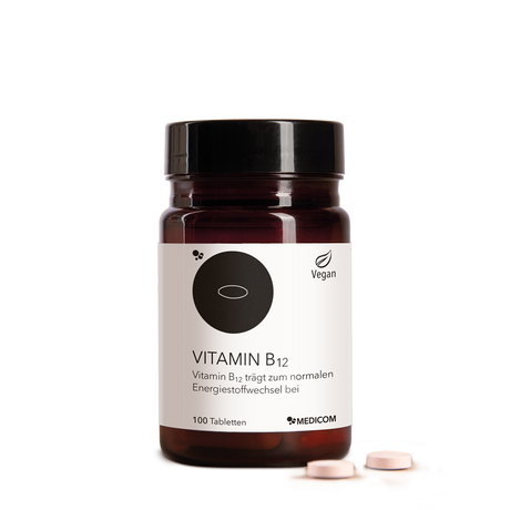 Die Vorderseite der Produktpackung Vitamin B12