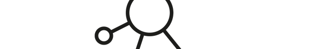 Das Icon für Wissenschaft. Eine Hauptzelle verbunden mit Linien zu anderen Zellen.