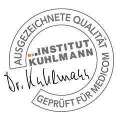 Das Logo von Institut Kuhlmann. Das Labor ist unabhängig und überprüft einige Medicom Produkte