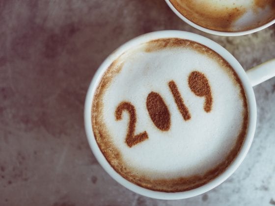 Milchkaffee mit einer 2019