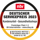 Medicom erhält den Service-Preis 2023 verliehen von ntv und dem Deutschen Institut für Service-Qualität.