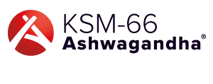 Das Siegel KSM-66 Ashwagandha in rot und schwarz