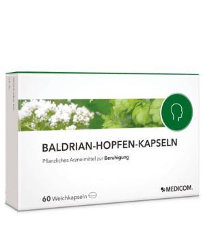 Baldrian-Hopfen-Kapseln, pflanzliches Beruhigungsmittel
