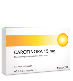 Carotinora 15 mg hochwertiges Nahrungsergänzungsmittel von Medicom