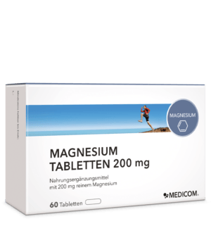 Die Vorderseite der Packung von Magnesium Tabletten 200 mg