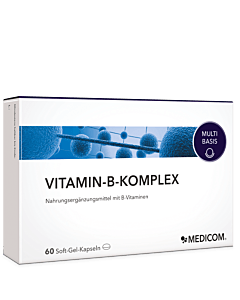 Vitamin-B-Komplex Medicom: Ausgewogene Kombination – alle 8 B-Vitamine in einer Kapsel
