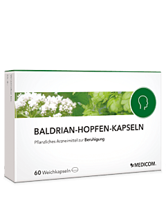 Baldrian-Hopfen-Kapseln, pflanzliches Beruhigungsmittel