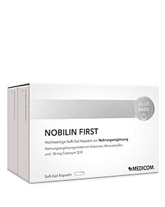 Nobilin First – hochwertige Mikronährstoff-Kombination aus Nobilin Q10® Multivitamin und Nobilin Mineral Plus