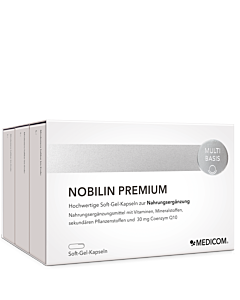 Nobilin Premium von Medicom – 3 Produkte zur Nahrungsergänzung mit hochwertigen Soft-Gel-Kapseln