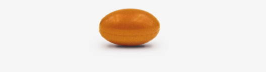 Die Soft-Gel-Kapsel von Medicom in orange, goldenen Tönen