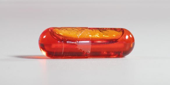 Eine geruchlose Krillöl-Kapsel