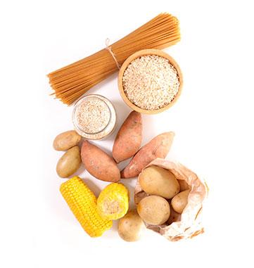 Nudel, Reis, Mais, Kartoffeln etc. Lebensmittel mit Kohlenhydraten