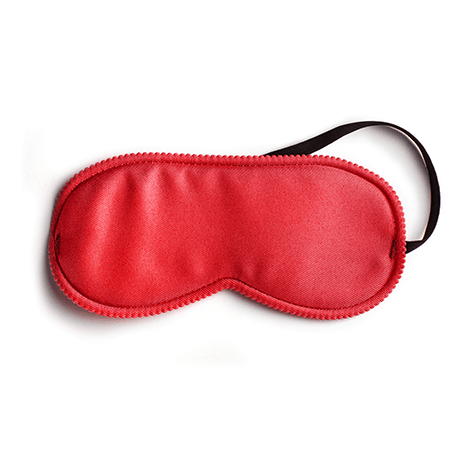 Eine rote Schlafmaske