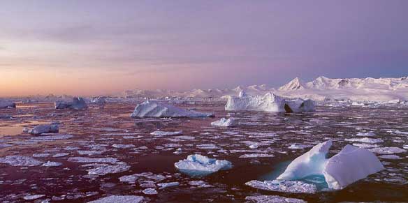 Foto von Sonnenuntergang Antarktis