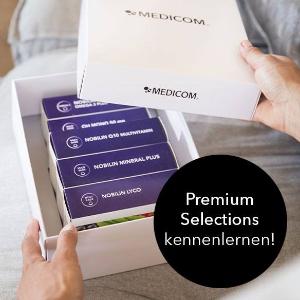 5 Produkte aus der  Nobilin Premium Selection Reihe in der Medicom Box